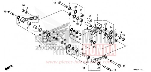 BRAS DE COUSSIN CRF450LK de 2019